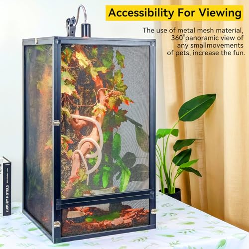 Foldable Reptile Terrarium Kit (Black)