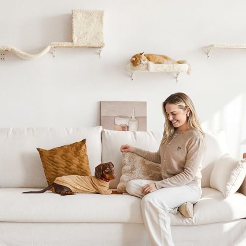 Cat Wall Shelves (Beige)