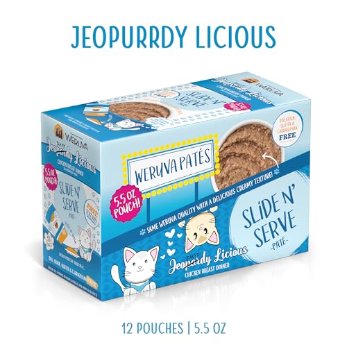 Wet Cat Food Jeopurrdy Licious with Chicken Pate (5.5 Ounce (Pack of 12))