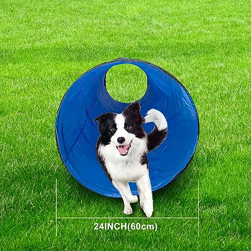 10FT Dog Agility Tunnel (Blue)