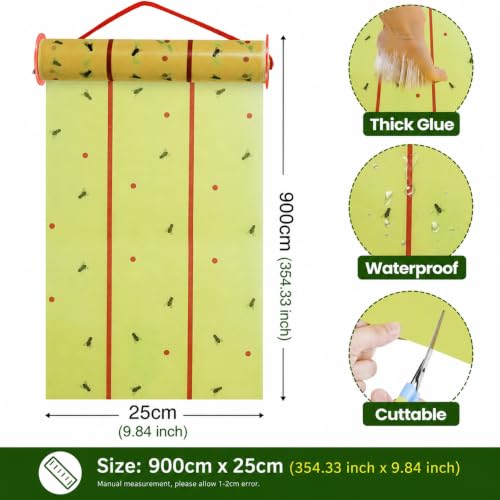2 Pcs Giant Flypaper Fly Traps (Yellow)
