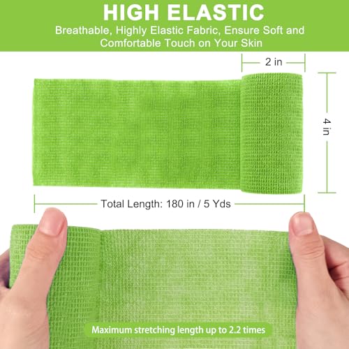 24 Pack Self Adhesive Bandage Wrap (Multi-color / 4 Inch)