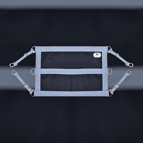 1200D 29"x19" Horse Stall Guard with Adjustable Straps and Hardware (Grey Black)