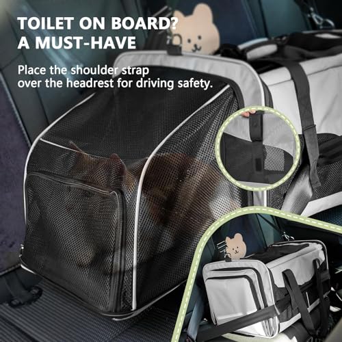 Cat Carrier for 2 Cats (Gray)