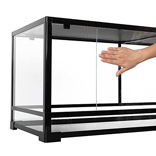 67 Gallon Reptile Large Terrarium Newly Upgraded All Glass 48" x 18" x 18" Double Hinge Door with Top Ventilation Reptile Terrarium (Reptile Terrarium - Double Hinge Door)