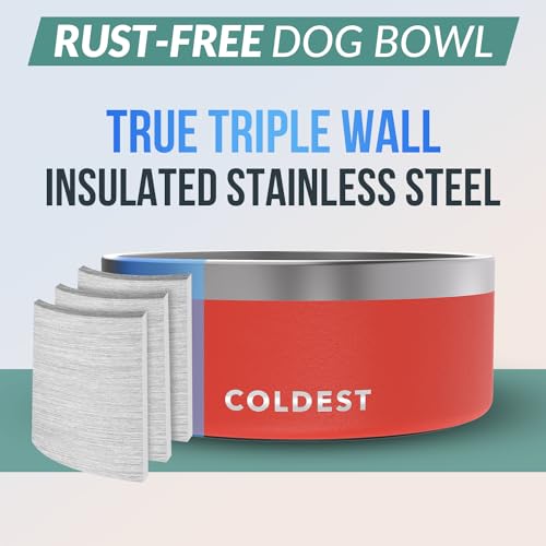 Coldest Dog Bowl (100 oz / Crimson Red)