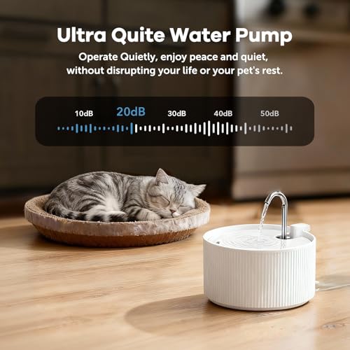 Upgrade 2.2L 78oz Ceramic Pet Fountain