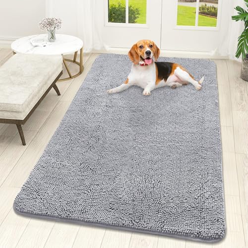 Dog Door Mat for Muddy Paws 59x32 (Light Grey / 59" X 32")