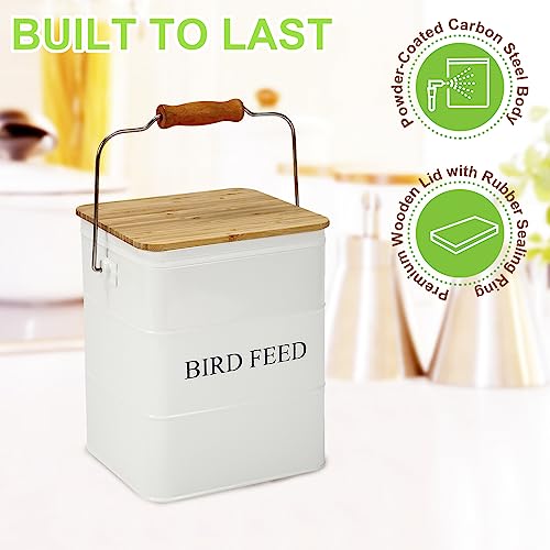 Bird Seeds storage container (Bird-White)
