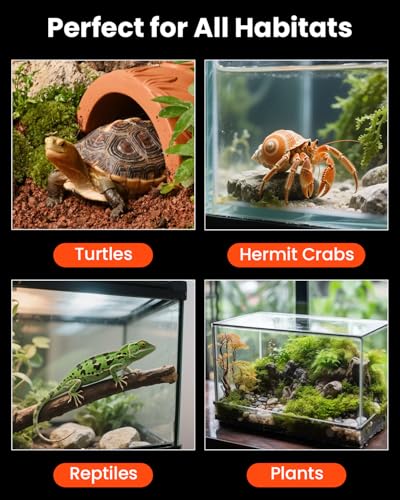 Reptile Terrarium Heat Pad with LCD Digital Aquarium Thermometer (14W, 11*11 in)