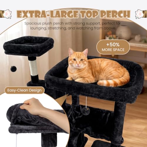 87 in Multi Level Tall Cat Tree Tower for Large Cats (Dark Grey)