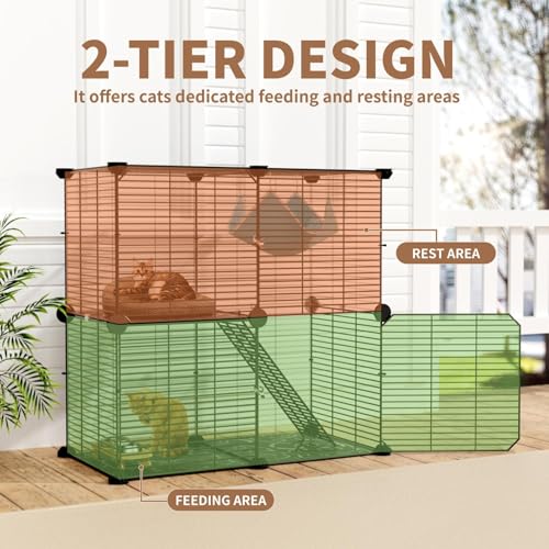 Small Cat Cage Indoor (27.6"L x 13.8"W x 27.6"H)