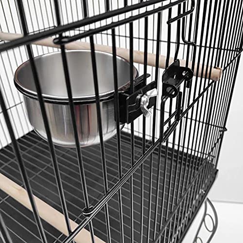 New Bird Cage Iron Bird Parrot Cage + Stainless Steel Bowl & Lockable Wheels Bird Home Bird Cage