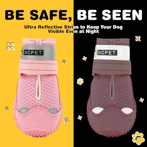 Dog Shoes for Dogs (Pink / Width 2.16 in)