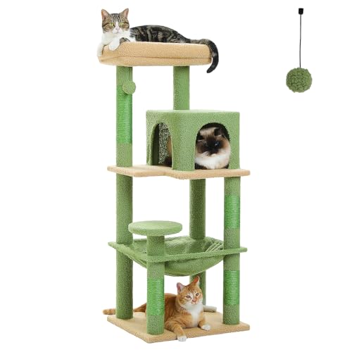 32" Small Cat Tree for Kittens & Small Cats (Green / 46 Inches)