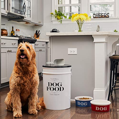 Bon Chien Dog Food Storage Canister (Black & White)