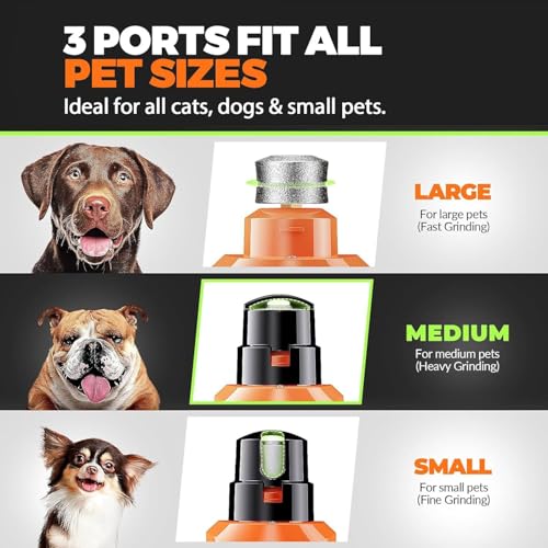 Whisper Quiet Dog Nail Grinder Safe & Stress (Orange)