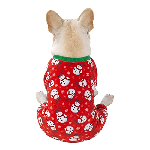 Dog Christmas Pajamas Puppy Onesies Small Dogs Soft Pjs Coat Cat Apparel Comfy Pet Clothes Outfit Doggie Bodysuit (X-Small / Xmas136)