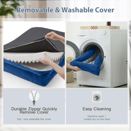 XL Extra Large Orthopedic for Senior Dog Bed Comfy Sleeping (Blue / X-L (41x28x7in))