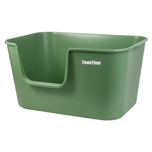 Extra Large Litter Box with High Sides 24.60" Lx16.92 Wx12.99 H (Green)