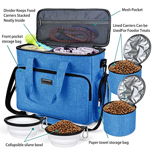 Dog Travel Bag (Blue / Large)