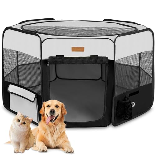 Portable Dog Playpen (Medium / Black)