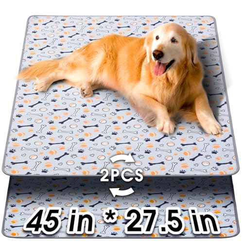Washable Pee Pads for Dogs (Gray / 45 x 27.5")