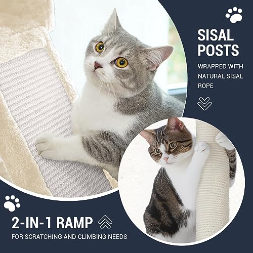 68 Inches Cat Tree (68 in / Beige)