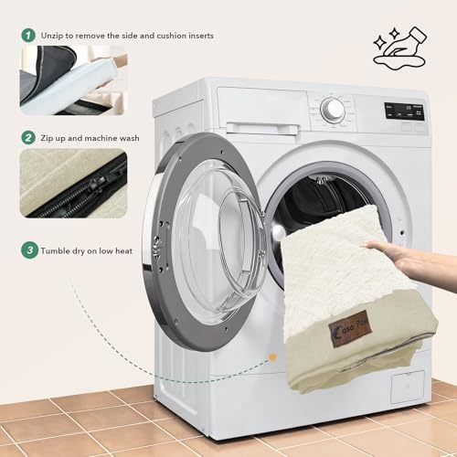 Waterproof Orthopedic Dog Bed for Extra Large Dogs (Beige / 53.0"L x 42.0"W x 8.5"Th)