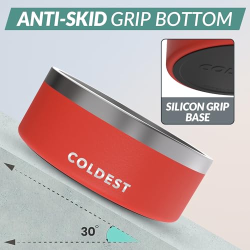 Coldest Dog Bowl (100 oz / Crimson Red)