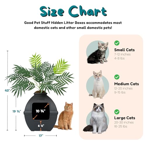 Courtyard Hidden Litter Box Planter (Black Suede)
