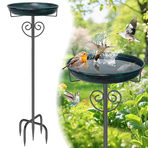 Bird Bath for Outside (Vintage Green)
