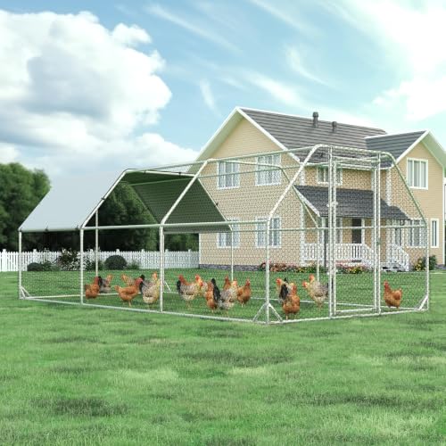 Metal Chicken Coop (224.5"L x 110.3"W x 76.8"H)