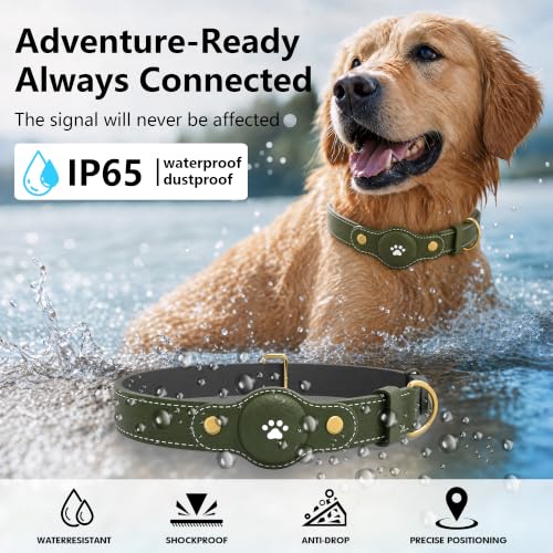GPS Tracker for Dogs (deep green / L(12.5''-21''))