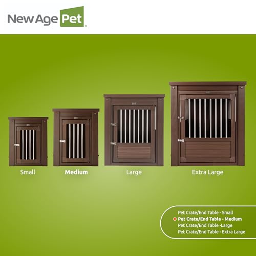 ECOFLEX® Medium Furniture Style Dog Crate & End Table (Brown / 29.5"L x 21.1"W x 25.2"H)