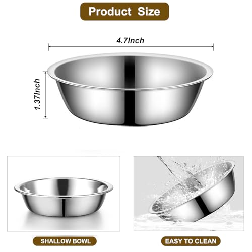 Stainless Steel Raised Cat Food Bowl for 3 Bowls