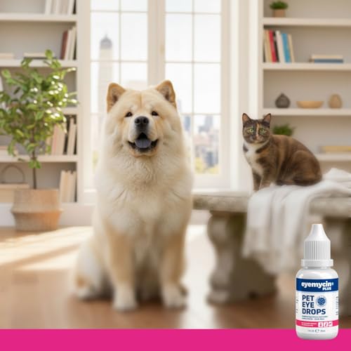 EYEMYCIN pet Eye Drops 1 fl oz Eye Drops for Dogs and Cats Vet (1 fl oz)