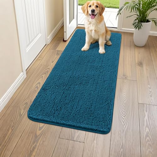 Dog Door Mat for Muddy Paws 47x17 (Atlantic Blue / 47"X17")