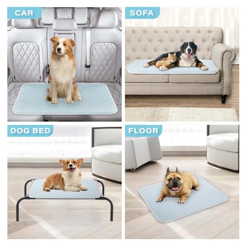 Pet Cooling Mat & Sleeping Pad (40" x 28" / BlueWhite)
