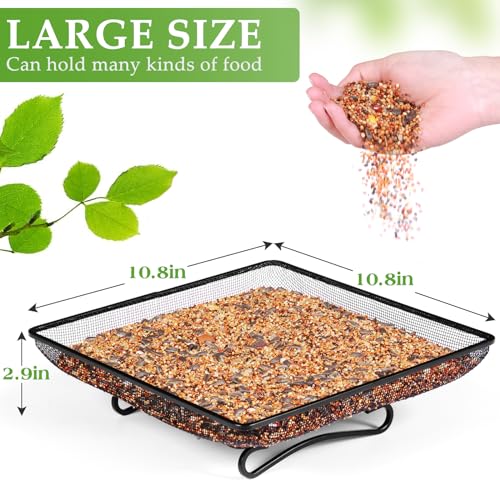 Ground Bird Feeder Tray 11x11 Inches (11x11 inches (2 pack))