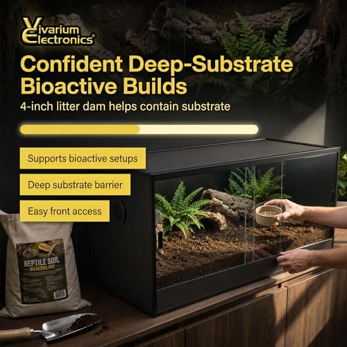 120 Gallon Reptile Enclosure 48x24x24 (Black)
