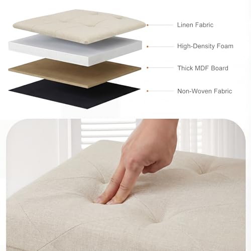 30 Inch Folding Storage Ottoman Bench