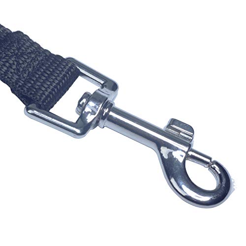 Dog Puppy Obedience Recall Training Agility Lead (Black / 15 Feet)