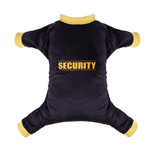 Dog Christmas Pajamas Puppy Onesies Small Dogs Soft Pjs Coat Cat Apparel Comfy Pet Clothes Outfit Doggie Bodysuit P264M (Medium / A05-Security)