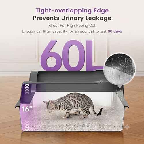 XXXXXL Stainless Steel Litter Box with High Sides 28"x20"x16" (Grey / XXXXX-Large)