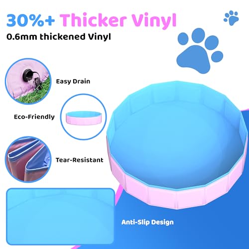 2025 Updated Foldable Dog Pool (71" / Updated-pink)
