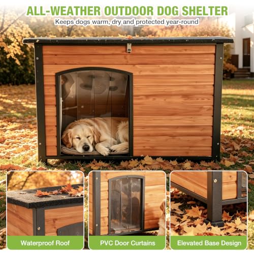 Large Dog House Outdoor Wooden Kennel