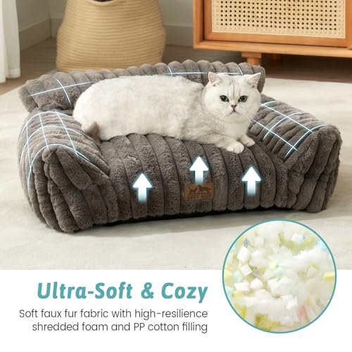Cute Cat Couch (Grey / Small: 25.5'' x 17.5'')