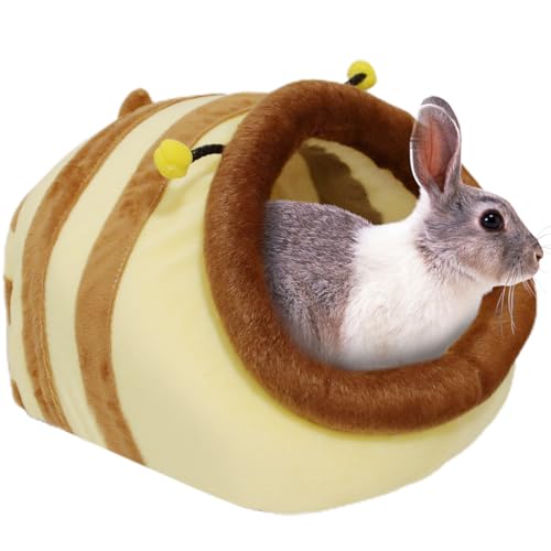Guinea Pig Bed House & Hideout for Rat Bearded Dragon Hedgehog Ferret to Sleep and Hide (X-Large / 4.Wasp)