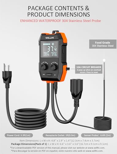 WH2408 Temperature Controller 10A 1200W
